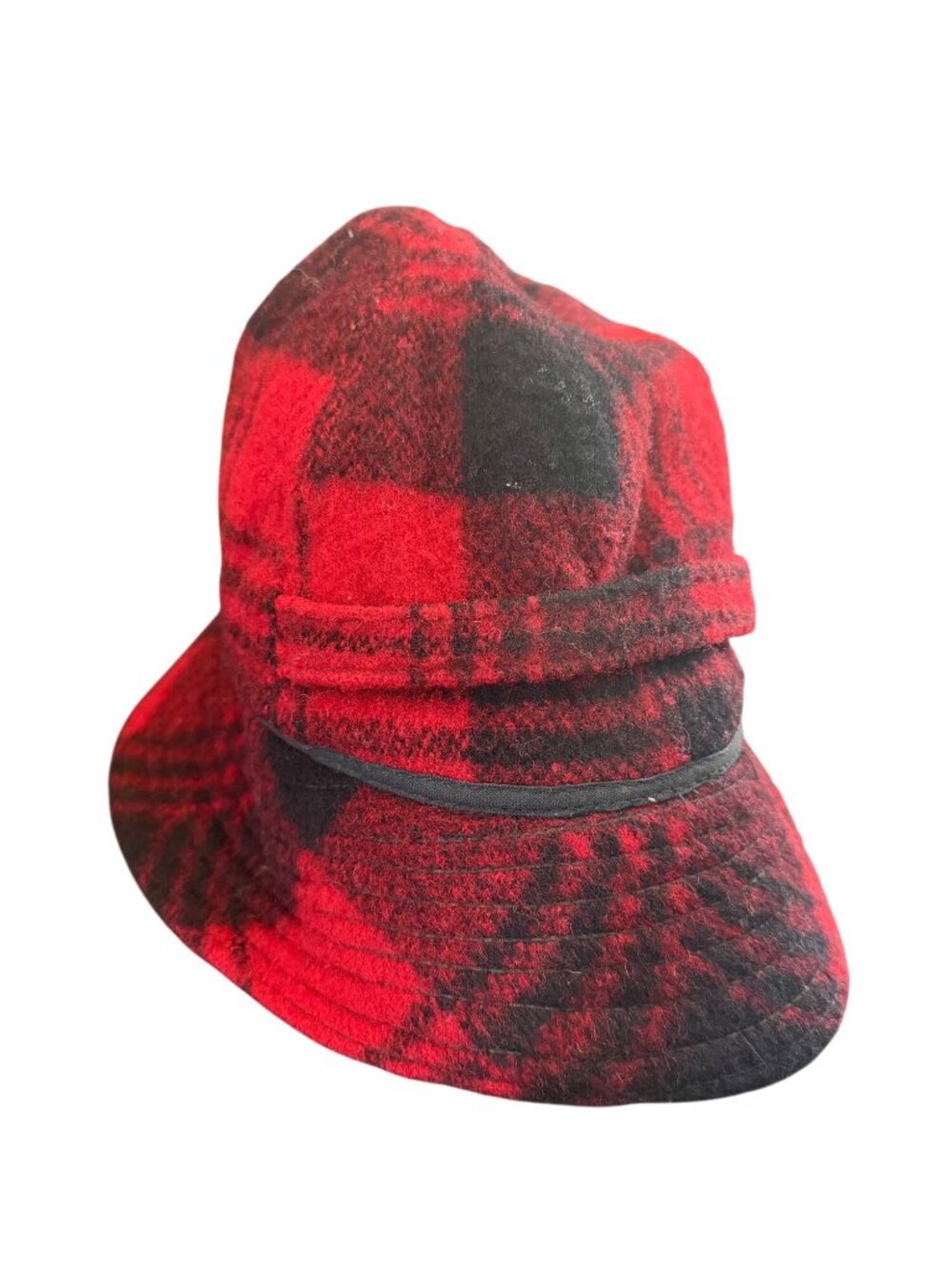 Woolrich Red Plaid Wool Winter Hat